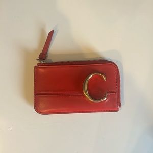 Chloe small wallet in red card holder